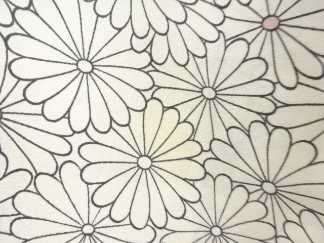  菊づくし模様小紋着物